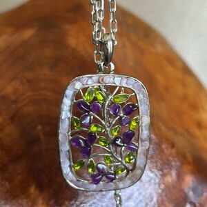 Peridot and Amethyst Necklace
